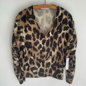 Young, Fabulous & Broke~ new~ Fuzzy Animal Print V-neck Sweater
